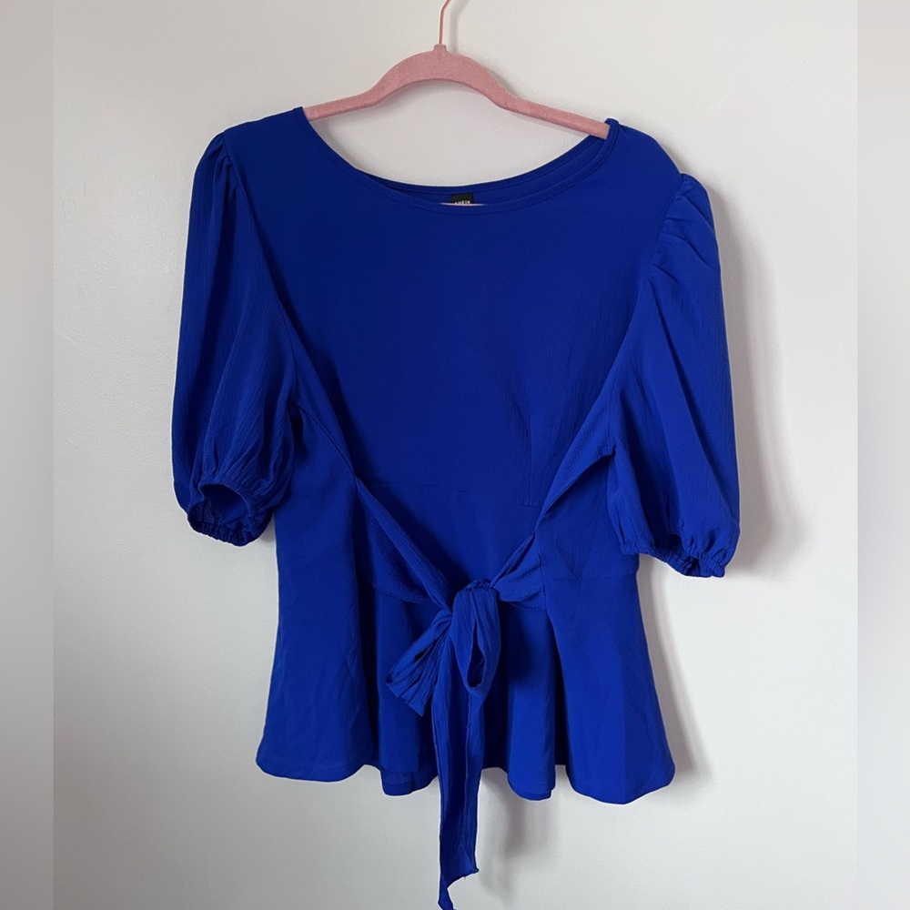 Blue tie shirt